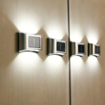Aplică  Solară LED Flippy pentru Perete și Terasă, 6 LED-uri, IP65, Alb Rece, 1.2V, 600mAh