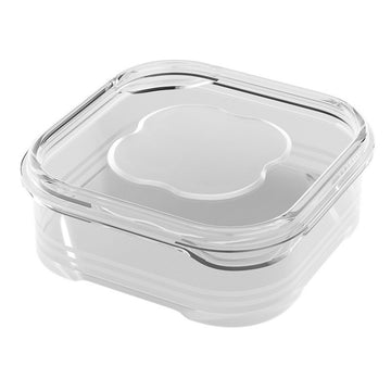 Caserola Alimentară Flippy, Cutie Depozitare pentru Frigider, Sigilată, Dreptunghiulară, din Plastic, 350ml, 12 x 12 x 4.5 cm, Transparent