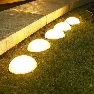 Decoratiune Gradina Flippy, Lampă Solară Ciupercă 5 Ciuperci, Alb Cald