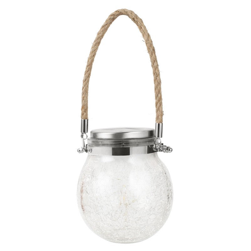Lampă Solară Flippy – Borcan Decorativ cu Agățătoare, Ideală pentru Grădină