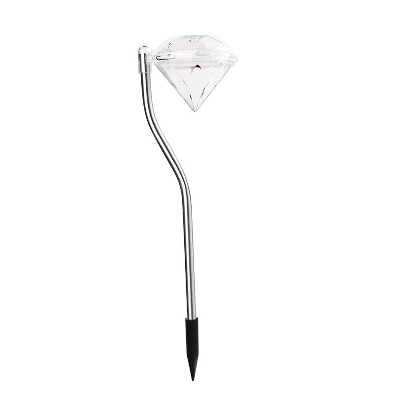 Lampă Solară LED Tip Diamant pentru Grădină Flippy, Înălțime 30 cm, 2V, ABS, 600mAh, Alb Cald