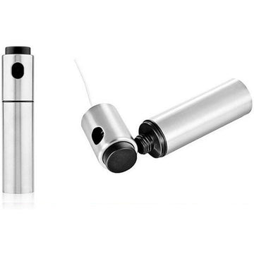 Pulverizator Ulei Flippy, Spray Manual din Oțel Inoxidabil, 100 ml, 17.7 x 4 cm, Argintiu