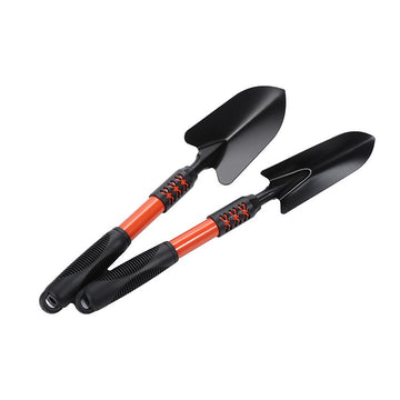 Set 4 Unelte Grădină Flippy cu Mâner Extensibil, Oțel Carbon, Negru