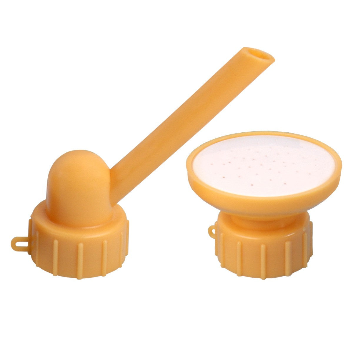 Set 2 Capace de Sticlă pentru Irigat Florile Flippy, Stropitoare și Țeavă, Practic și Ușor de Utilizat, Portabil, Reutilizabil, 8 x 7.5 cm, Galben